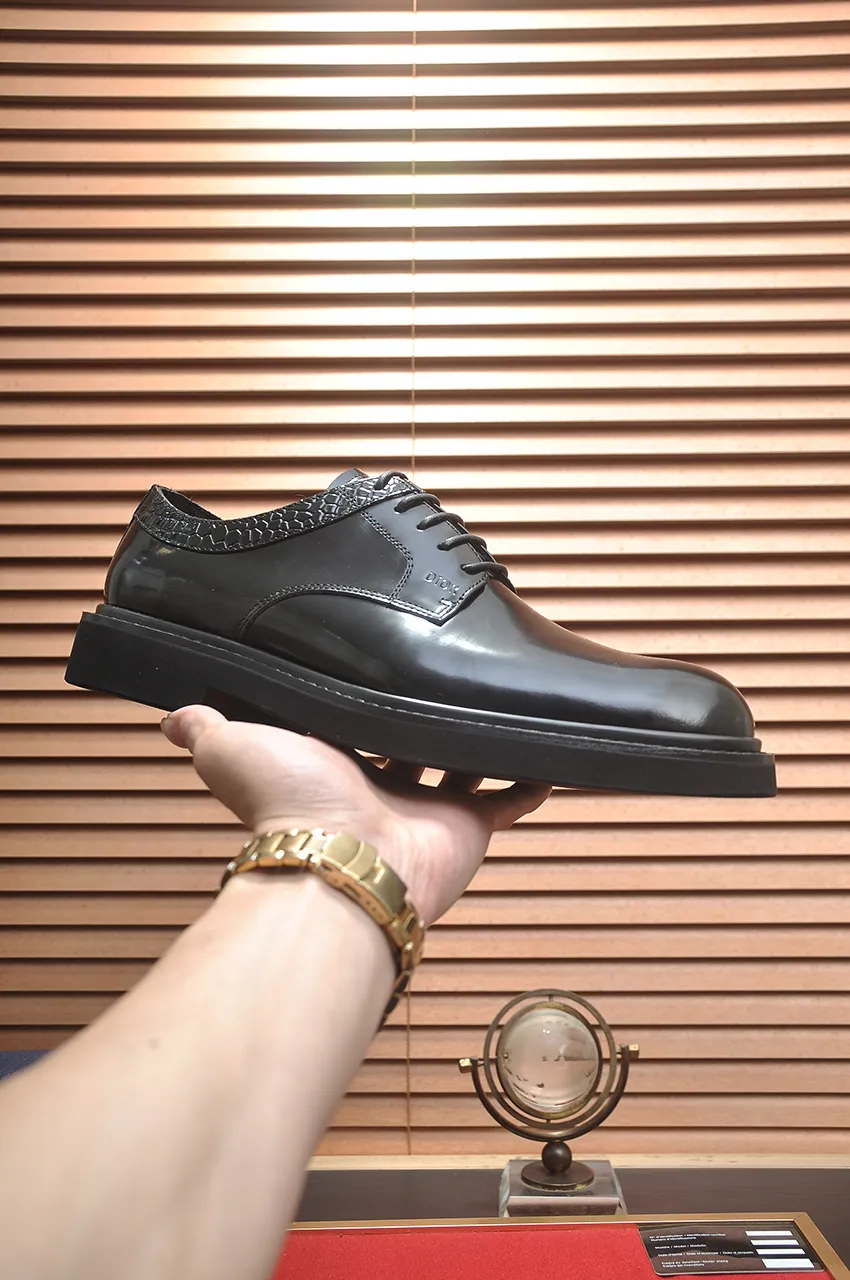 Men's shoes 💰780💶[Dior] (water-dyed cowhide lining) Dior original 1:1 high-quality factory, imported original materials, imported raw cowhide, water-dyed cowhide lining, original TPU outsole, code number: 39-44 (38 45 custom-made, non-refundable)